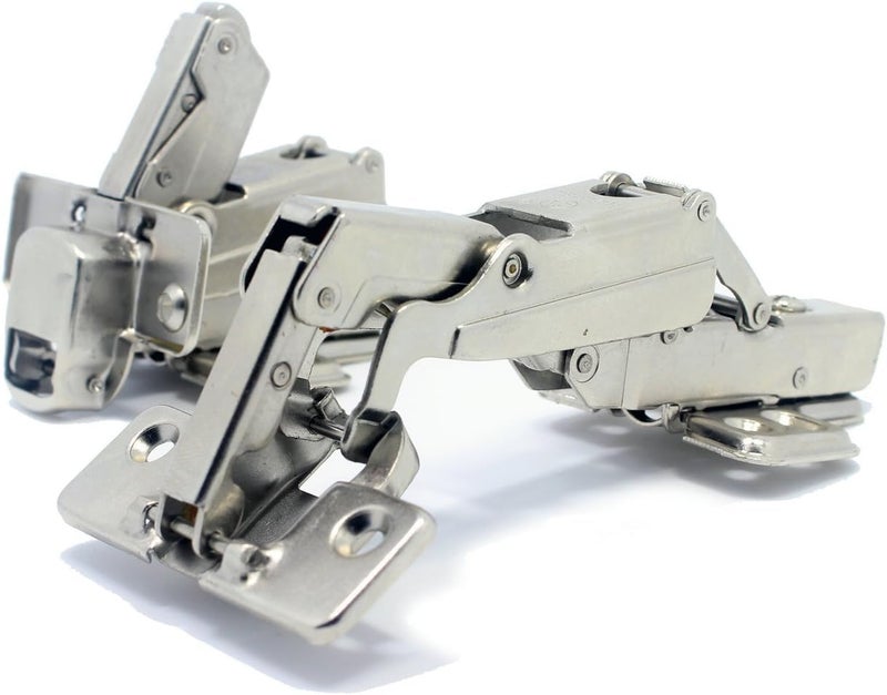 TamBee 1/2 Inch Overlay 165 Degree Cabinet Door Hinges 48mm Frameless Soft Close Hinges for Kitchen Corner Adjustable Lazy Susan for Cabinet,2 Pcs/1 Pair (Half Overlay) - Image 1